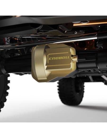 Brass Front Rear Axel Diff Covers for 1-7 Crawler - Rear