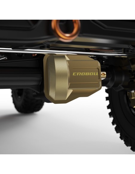 Brass Front Rear Axel Diff Covers for 1-7 Crawler - Rear
