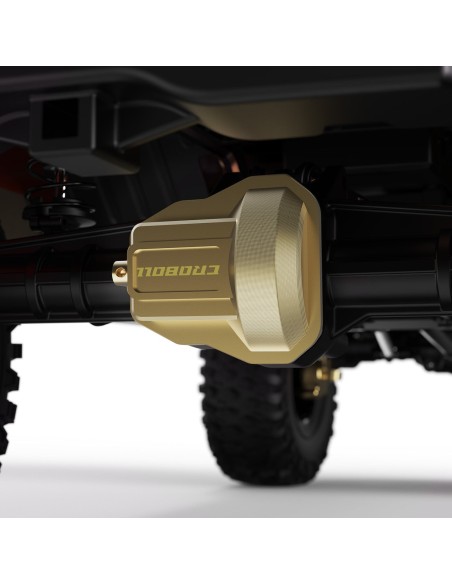 Brass Front Rear Axel Diff Covers for 1-7 Crawler - Rear