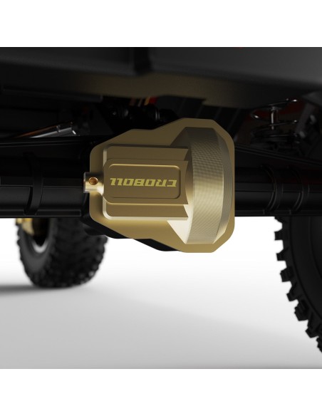 Brass Front Rear Axel Diff Covers for 1-7 Crawler - Rear