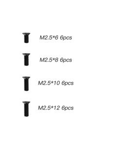 Flat Head Hex Screw  M2.5...