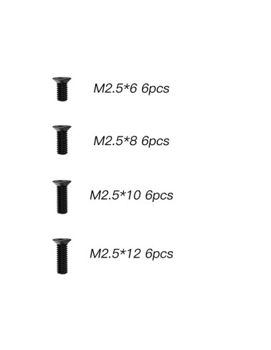 Flat Head Hex Screw  M2.5 (6mm & 8mm & 10mm &...