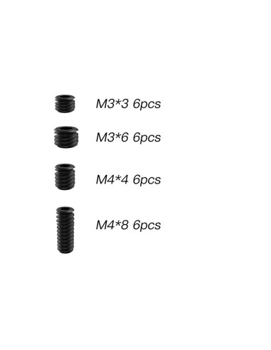 Set Screw  M3*3 & M3*6 & M4*4 & M4*8 For RZ001...
