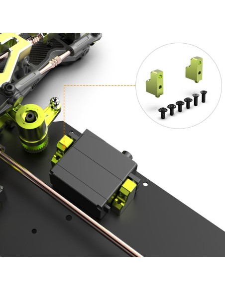 Aluminum Servo Fixed Part For RZ001 and 1-10 Rally Car