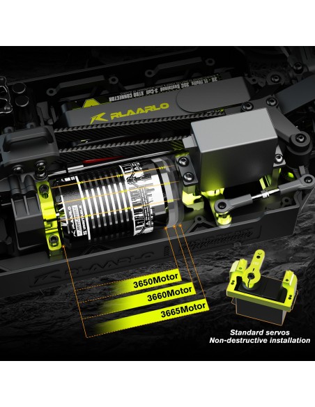 Aluminum Servo Conversion Block For RZ001 and 1-10 Rally Car