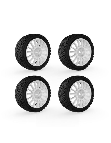 Assembled Wheel Set For XTS-F10 RC Rally Car - White