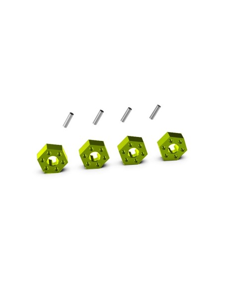 H12 Green Metals Wheel Hex Set For RZ001 and 1-10 Rally Car