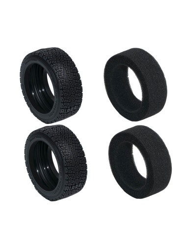 Tyre & Foam Set For XTS-S10 RC Rally Car