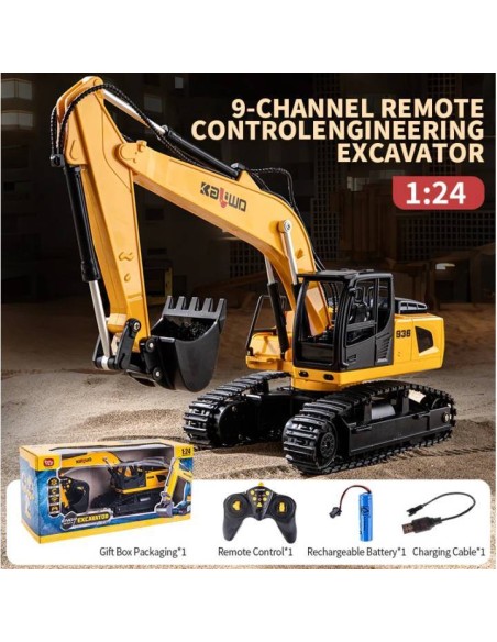 Excavadora 1/24 9ch Huina (Nuevo Modelo)
