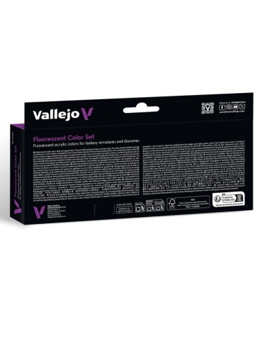 Vallejo Set 8 Game Color Fluorescent Color Set...