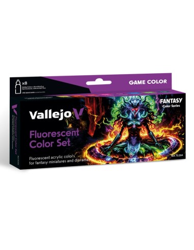 Vallejo Set 8 Game Color Fluorescent Color Set...