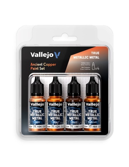 Vallejo Set 4 Colors TMM Cobre Antiguo