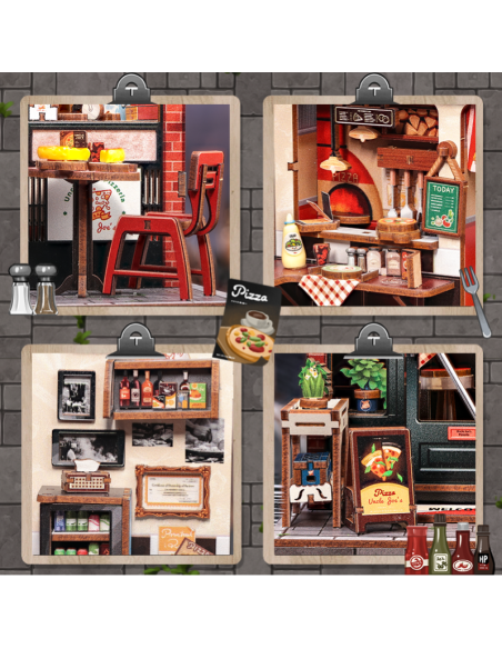 Cutebee Miniature House Uncle Joe's Pizzeria 236 piezas