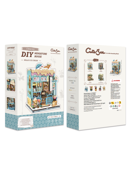 Cutebee Miniature House Bella's Ice Cream 225 piezas