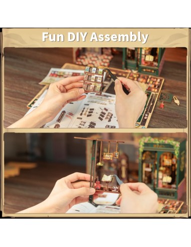 Cutebee Book Nook Owl Bookstore 88 piezas