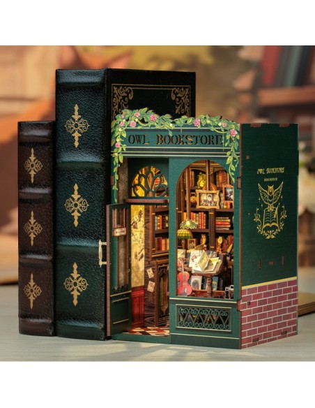 Cutebee Book Nook Owl Bookstore 88 piezas