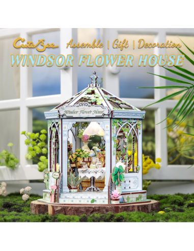Cutebee Miniature House Windsor Flower House...