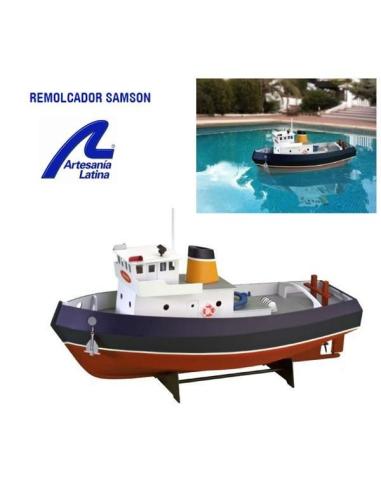 MAQUETA DE BARCO EN MADERA CONSTRUYE Y NAVEGA: REMOLCADOR SAMSON