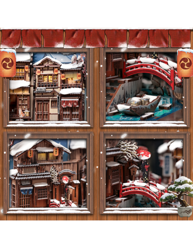 Cutebee Book Nook Kyoto Snow Whisper 286 piezas