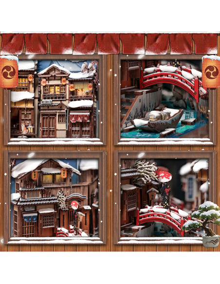 Cutebee Book Nook Kyoto Snow Whisper 286 piezas