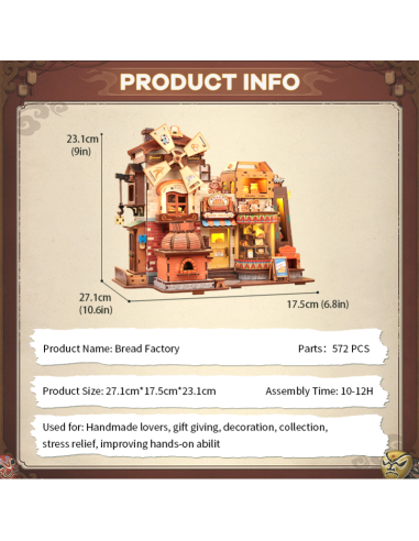 Cutebee Miniature House Bread Factory 572 piezas