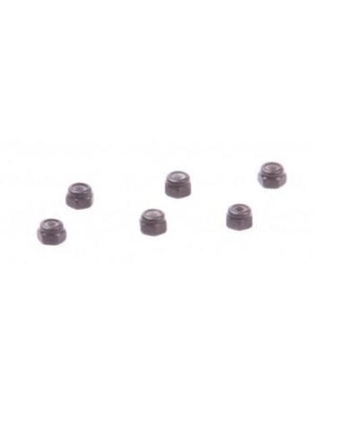 133073 M3 LOCK NUT BLACK (6PCS) LRP