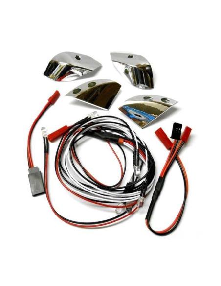 2320005 RC Body Shell Cover Accessories Light LED Bucket Set Chrome x 2 - 1/10