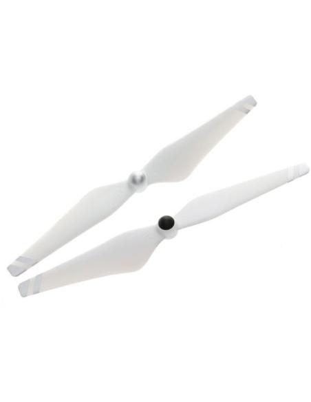 Helices DJI 9.4x5" blancas/plata con cono (pareja) ccw/cw