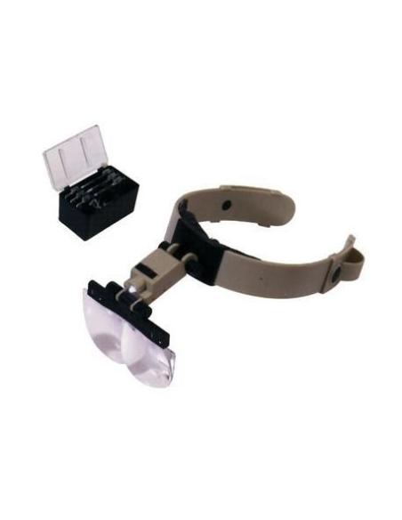 Lupa cabeza ajustable con luz leds