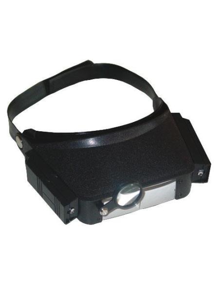 Lupa Leds Binocular de visera con monóculo