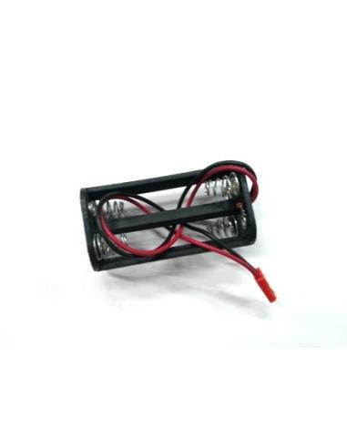 Portapilas pila AA conector BEC (para 4 pilas)