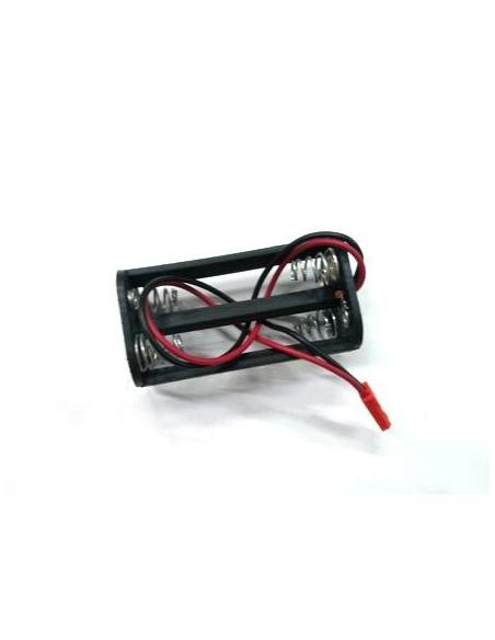 Portapilas pila AA conector BEC (para 4 pilas)