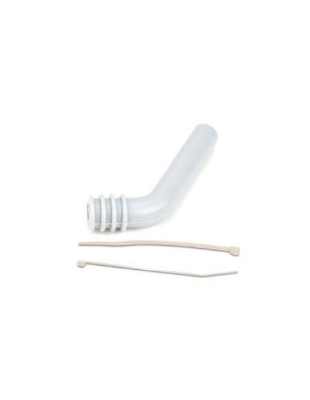 Codo salida escape 8mm gris