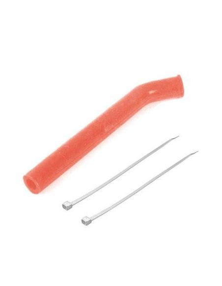 Codo escape D6mm Rojo