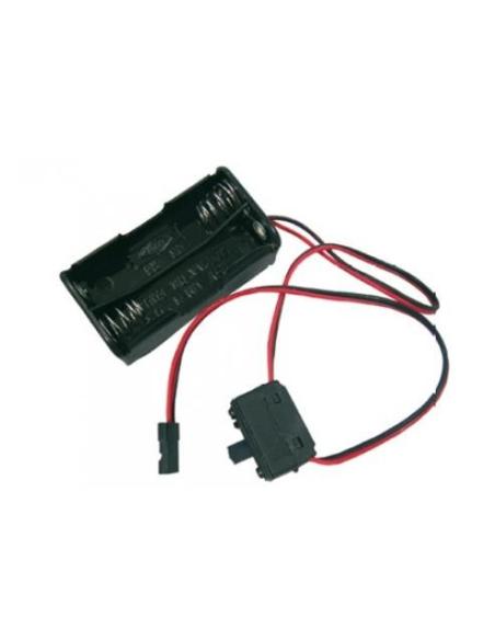 Portapilas con interruptor JR (para 4 pilas AA)