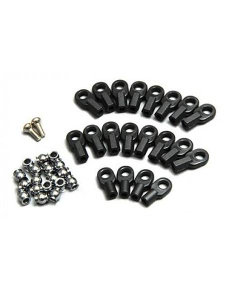 Rod ends 16 long 4 short stainless hollow balls