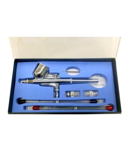 Aerógrafo Doble acción - 3 agujas + 3 obturadores