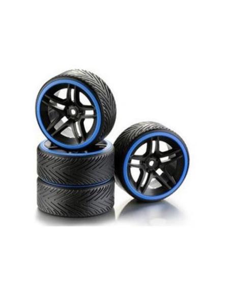 Neumáticos Drift 10-Spoke "Profile A" Rim Blue Ring