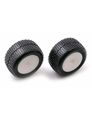18 Tires and wheels, mounted, white wheels