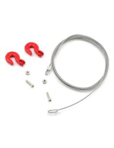 Steel wire rope with red...