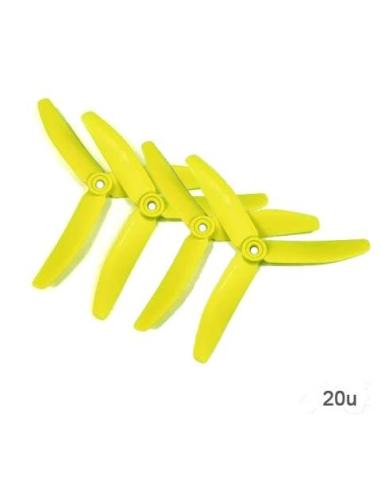 Pack 20 hélices tripala 5 x 4 x 3 - Yellow Fluor