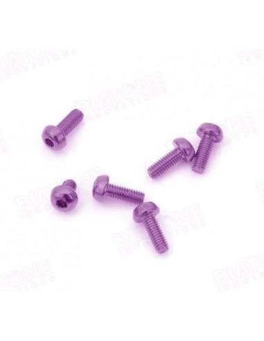 Diatone Alu Round Head Hex Socket Screw M3x8mm Purple (10u)
