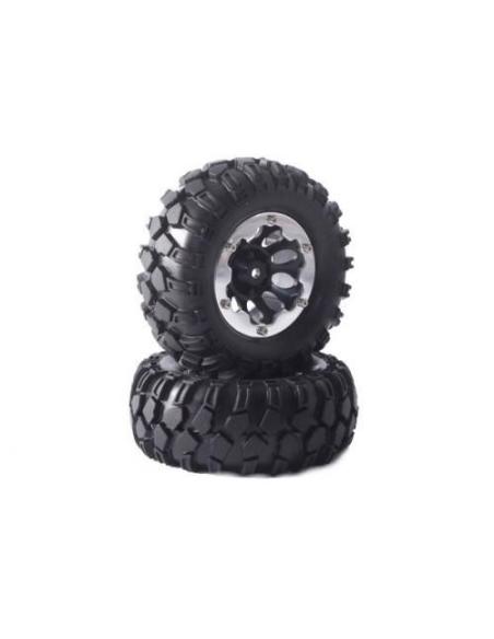 FASTRAX 'KONG' CRAWLER TYRE W/1.9" 96mm BEADLOCK WHEELS (BLACK)