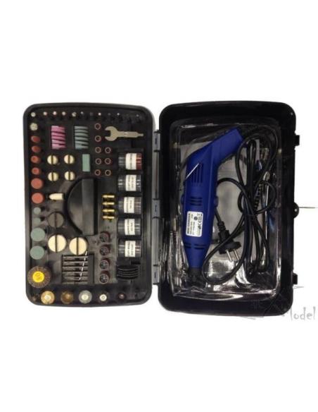 Mini taladro 220V + 218 accesorios.