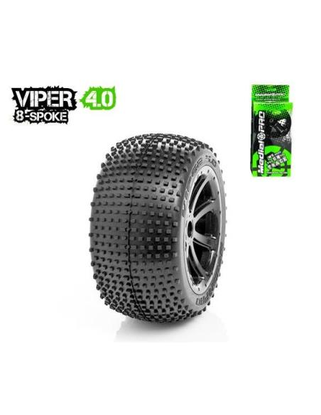 Neumáticos Medial PRO Viper 4.0 XD Bully 4.0 Black Wheel 1/8. (2u)