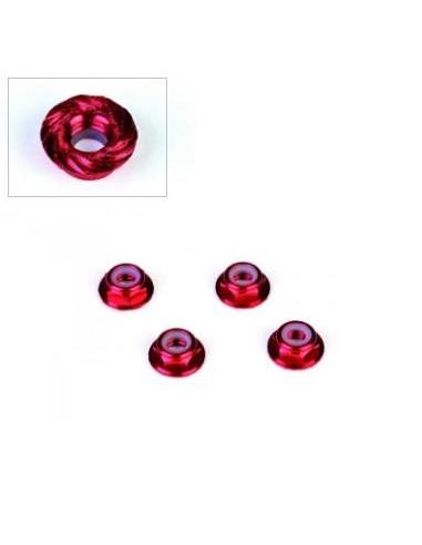 Motor lock Nuts M5 CW Graupner - Red (4u)