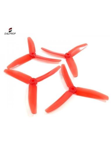 Hélice tripala DALPROP T5040 V2 - Rojo transparente (4u)