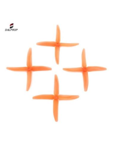 Hélice cuatripala DALPROP Q5040 - Naranja Transparente (4u)