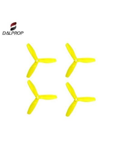 Pack 4 hélices tripala 5 x 4.5 Dalprop - Yellow