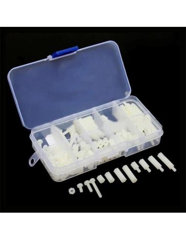 Caja de Separadores Nylon 150pcs de M3 6 a 20mm.